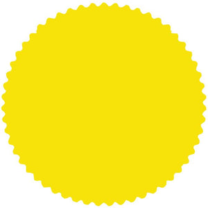 Custom 2" Starburst Labels Service Department The Dealership Store Yellow Fluorescent 