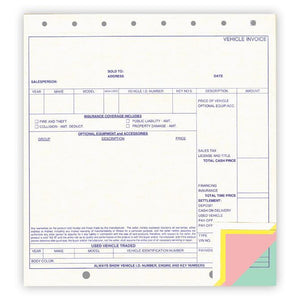 Vehicle Invoice Office Forms The Dealership Store (Form #6131-4)