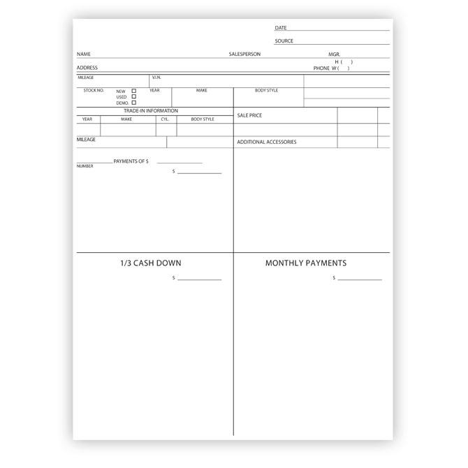 Four Square Form / Customer Proposal