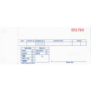 Cash Receipts Office Forms The Dealership Store 2-Part