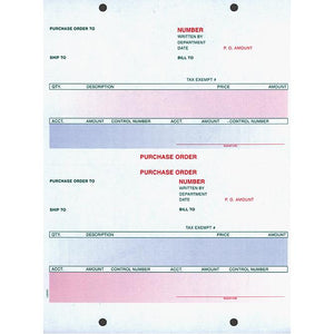 Laser Cash Receipt / Purchase Order Office Forms The Dealership Store Pre-Printed Laser Purchase Order