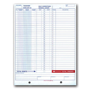 General Journal Vouchers Office Forms The Dealership Store (Form #150)