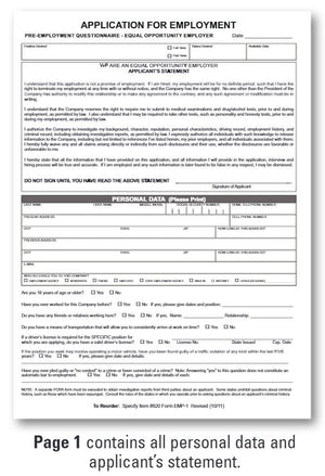 Application For Employment Office Forms The Dealership Store