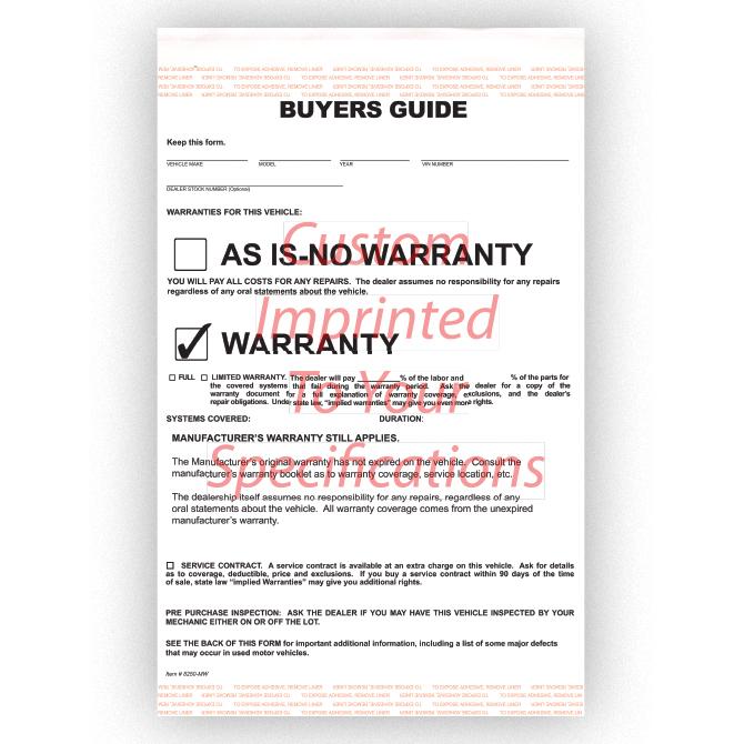 Imprinted Buyers Guide