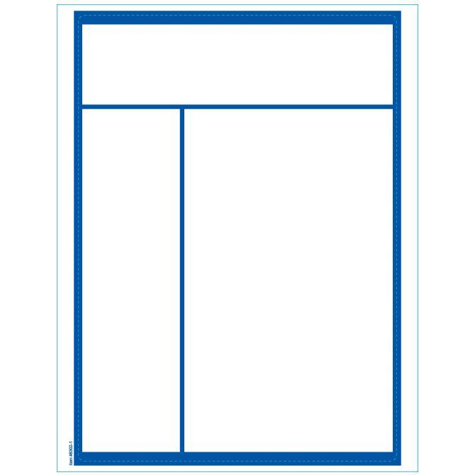 PEEL n SEAL™ Stock Laser Window Stickers - Blue Border