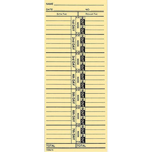 Time Clock Cards (Form TC-1) Office Forms The Dealership Store