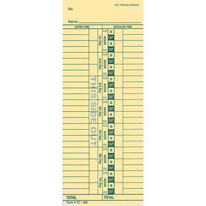 Time Clock Cards (Form TC-292 2-sided) Office Forms The Dealership Store