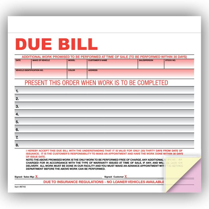 Due Bill